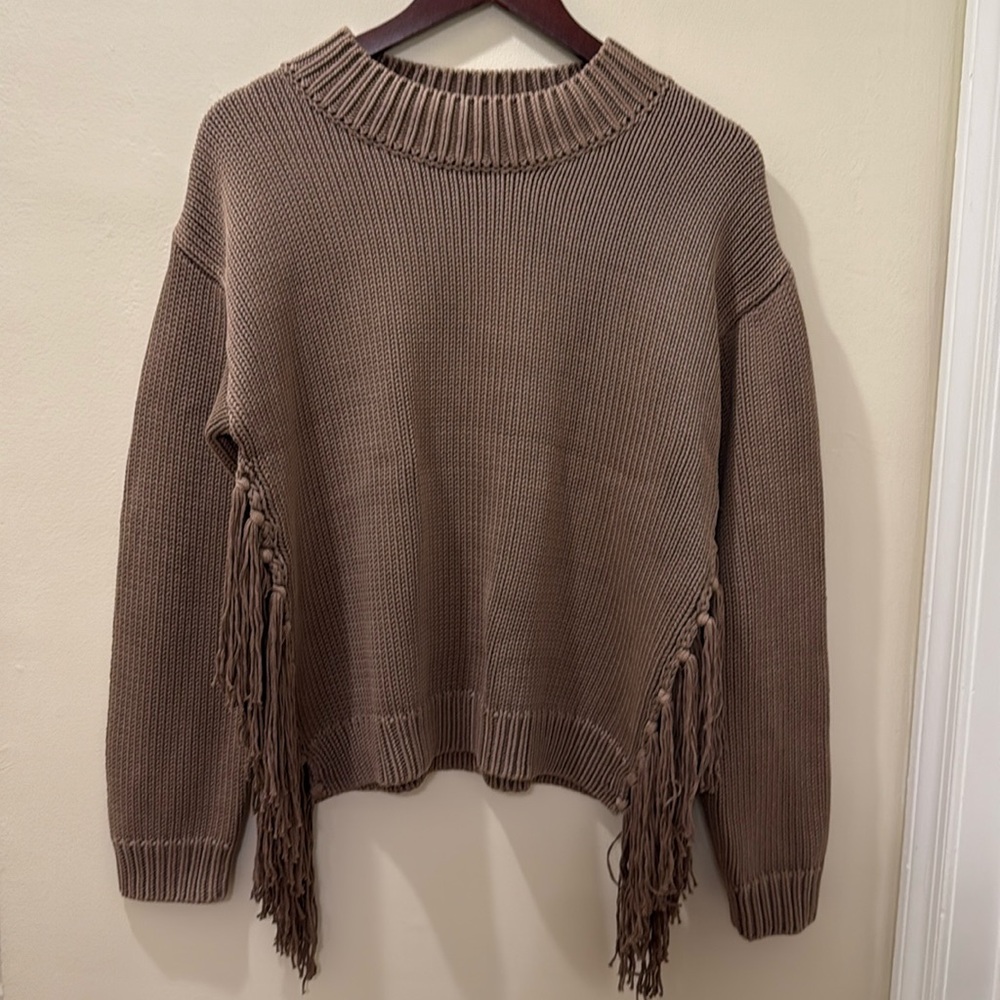 YFB Light Brown Fringe Sweater